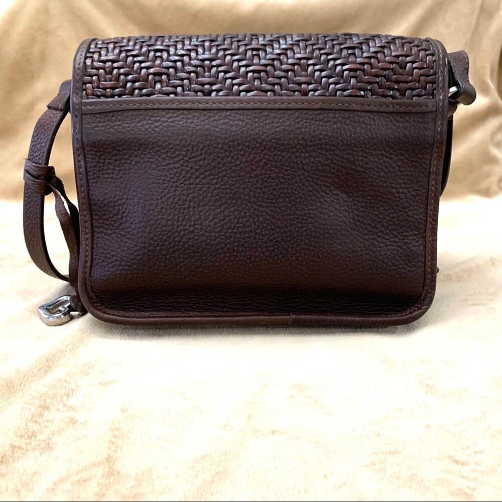 Brighton Vintage Woven Crossbody Flap Purse 9 x 7 - Picture 4 of 15